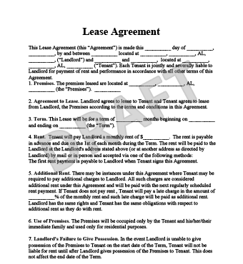 Residential Lease Agreement Form | Free Rental Agreement | Legal 