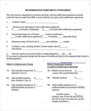 Form B 240A Reaffirmation Documents (4/10)
