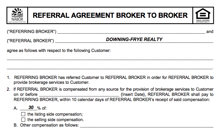 Real Estate Referral Agreement Fill Online, Printable, Fillable 