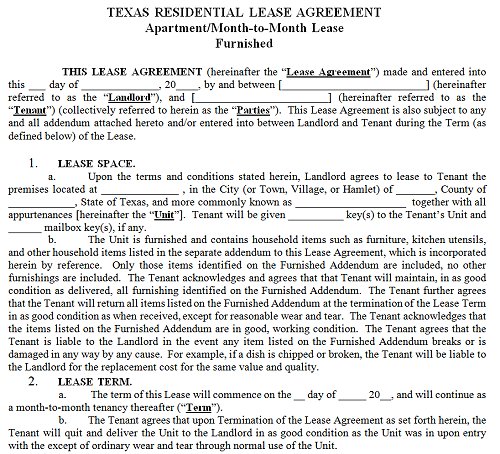 landlord tenant agreement texas template rental agreement texas 