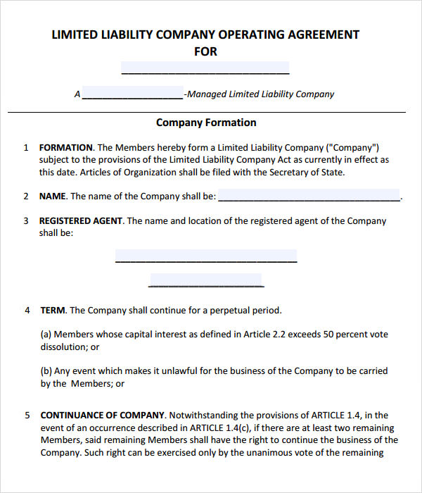 simple llc operating agreement template Akba.katadhin.co