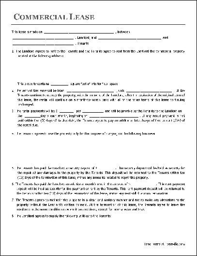 commercial lease agreement template word commercial lease 