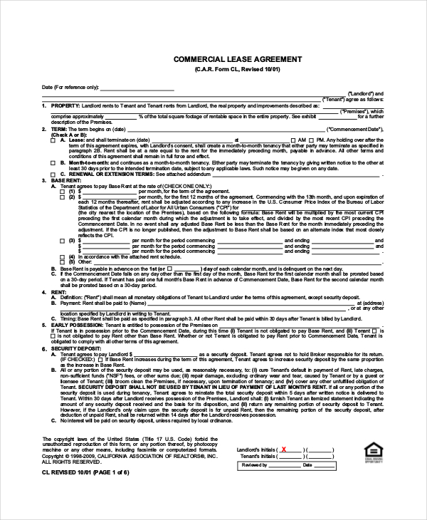 Standard Lease Agreement 12+ Free PDF, Word Documents Download 