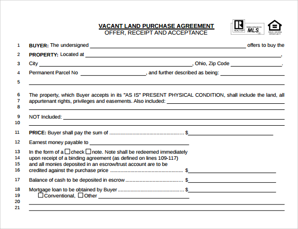 17 Sample Land Purchase Agreement Templates to Download | Sample 