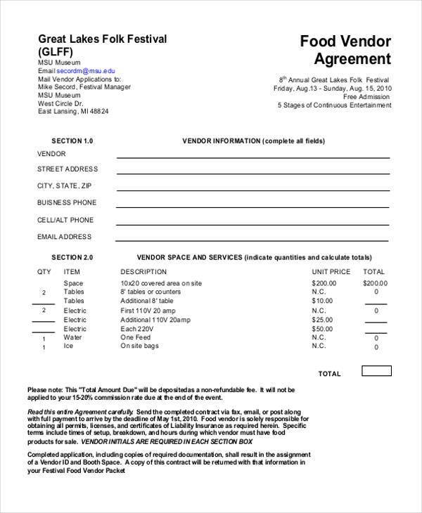 vendor agreement sample Akba.katadhin.co